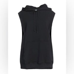 VICTORIAS SECRET PINK || Cropped Sleeveless Hoodie in Black - SZ XS